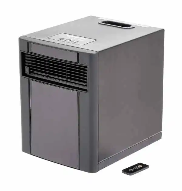 A portable air conditioner with a remote control, designed for efficient cooling in small spaces.